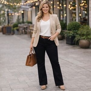 Lee Riders Mid Rise Bootcut Jeans Size 12M Classic Polished Black Denim EUC